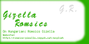 gizella romsics business card